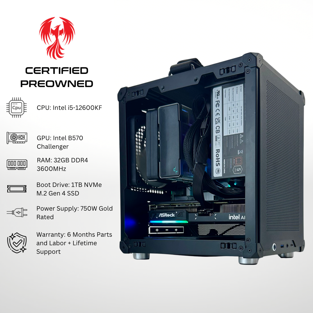 Certified Pre Owned Sparrow - Intel B570 i5-12600KF 16GB RAM 1TB SSD DDR5 RGB Gaming PC