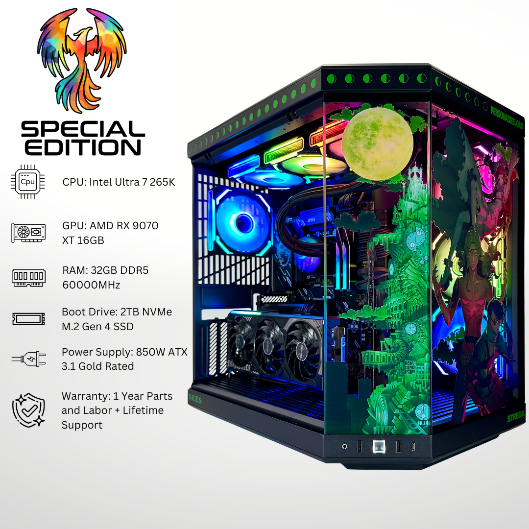 Special Edition Eagle - Persona 3 AMD RX 9070 XT Intel Ultra 7 265K 32GB DDR5 RAM 2TB SSD RGB Gaming PC