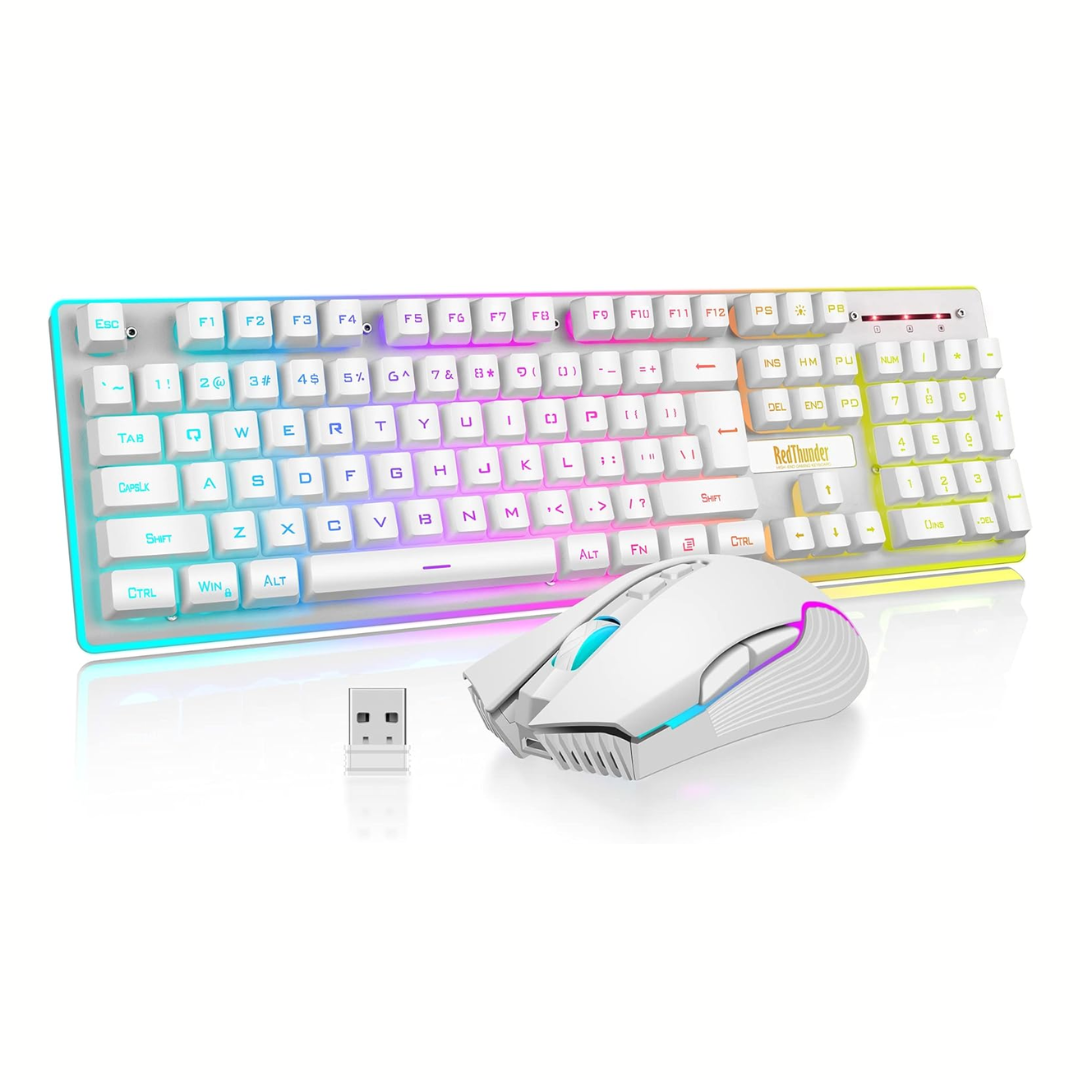 RedThunder K10 Wireless Gaming Keyboard & Mouse Combo (Available in White or Black)