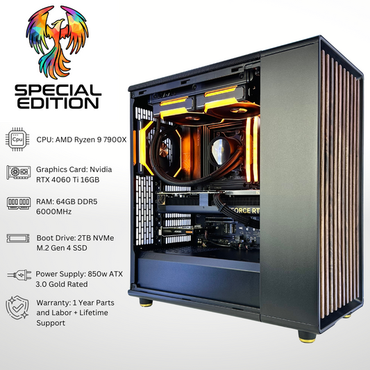 Special Edition ProArt Creator Eagle Plus RTX 4060 Ti 16GB AMD Ryzen 9 7900X DDR5 RGB Gaming PC