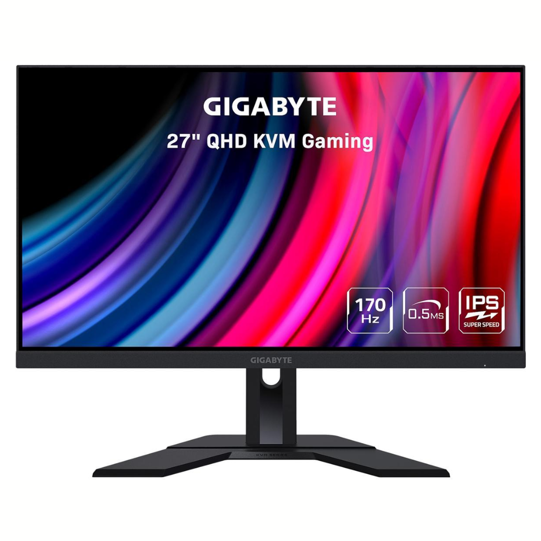 GIGABYTE 27" UltraGear, 2560x1440, 170Hz, Freesync Premium, KVM Switch, Gaming Monitor