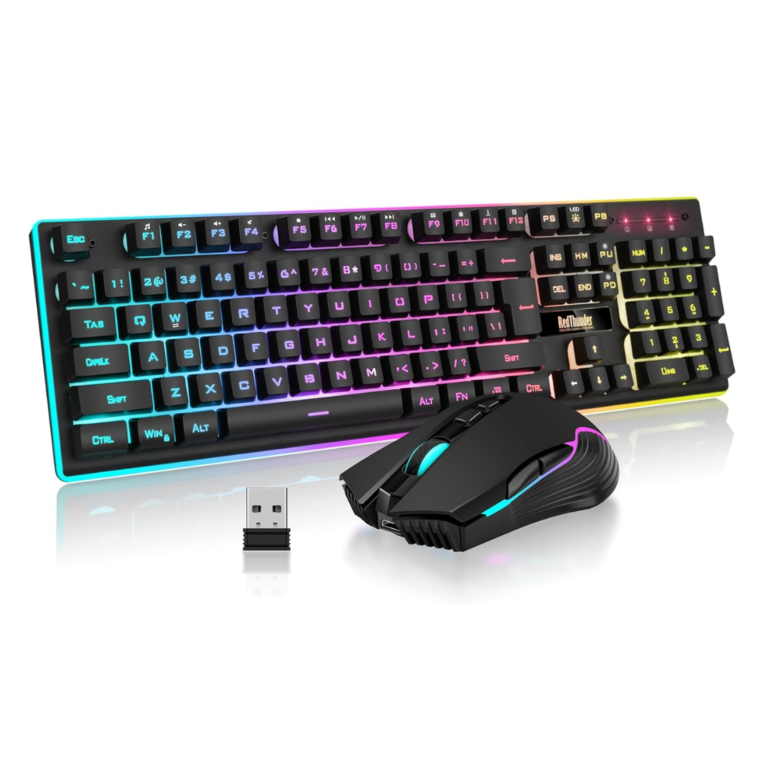 RedThunder K10 Wireless Gaming Keyboard & Mouse Combo (Available in White or Black)