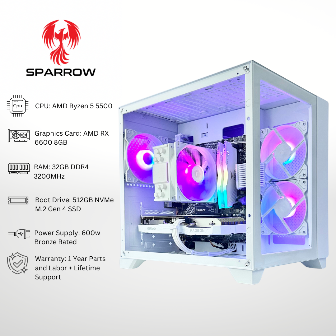 ゲーミング デスクトップ PC ryzen5 5500 rx6600 28GB ゲーミング デスクトップ PC ryzen5 5500 rx6600 28GB