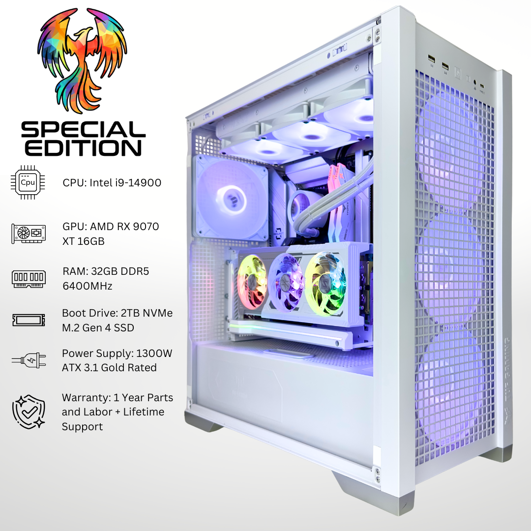 Special Edition Eagle Plus - AMD RX 9070 XT Intel i9-14900 32GB DDR5 RAM 2TB SSD RGB Gaming PC