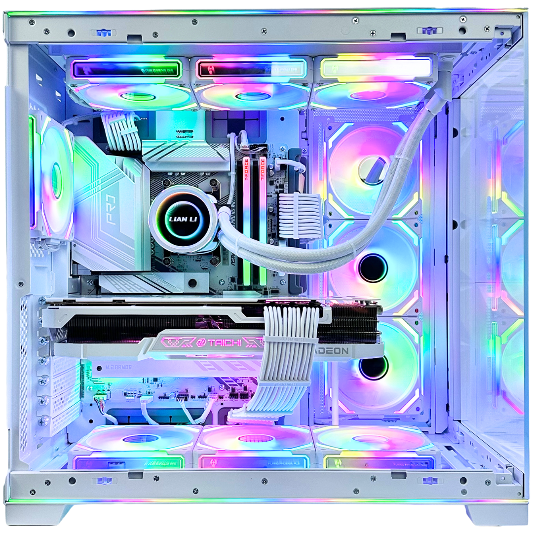 White Phoenix - AMD RX 7900 XTX Ryzen 7 7800X3D 32GB RAM 2TB SSD DDR5 RGB Gaming PC