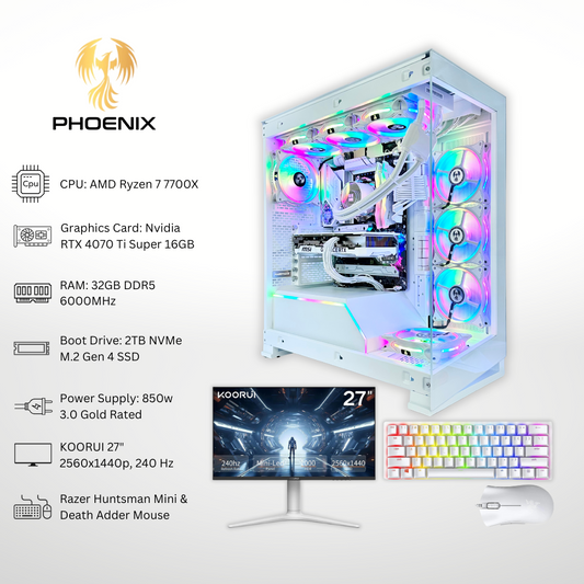 White Phoenix Gaming PC Bundle