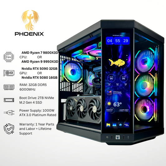 AMD Phoenix Plus - Nvidia RTX 5080 / 5090 32GB RAM 2TB SSD DDR5 RGB Gaming PC