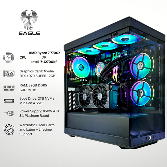 Eagle - RTX 4070 SUPER 32GB RAM 2TB SSD DDR5 RGB Gaming PC