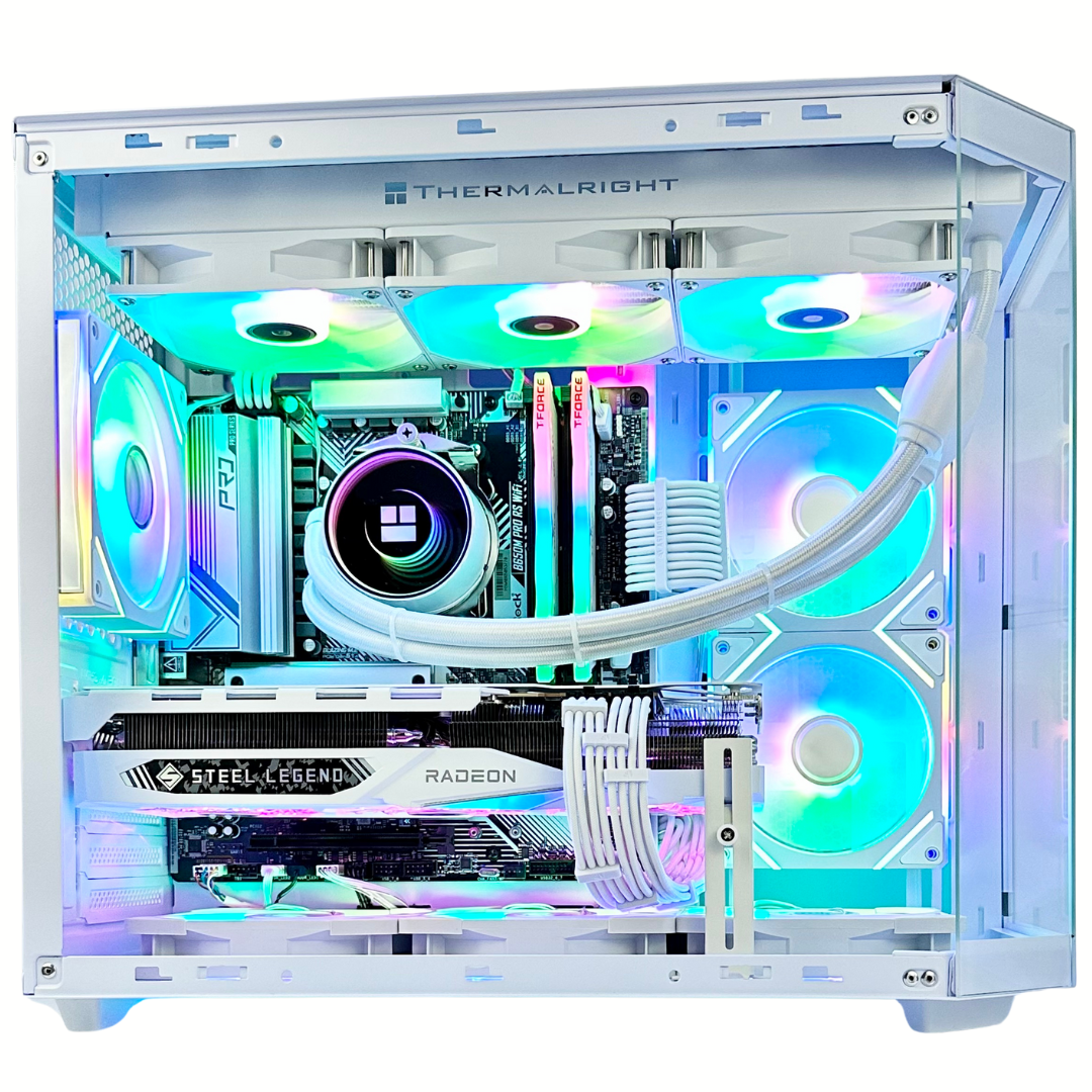 White Raven Plus - AMD 7700 XT Ryzen 5 7500F 32GB RAM 1TB SSD DDR5 RGB Gaming PC