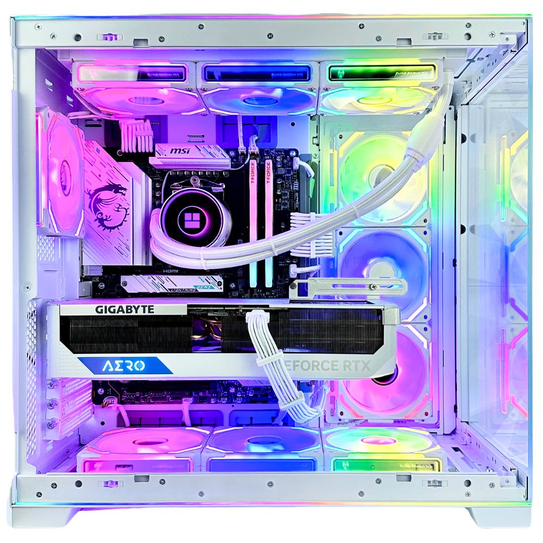 White Phoenix Plus - RTX 4090 AMD Ryzen 7 7800X3D 32GB RAM 2TB SSD DDR5 RGB Gaming PC