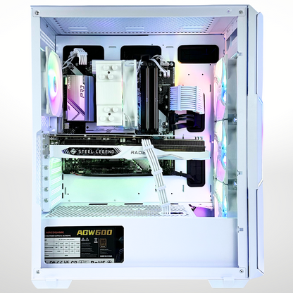 White Sparrow Plus - AMD RX 7600 Intel i5-12600KF 16GB RAM 512GB SSD DDR5 RGB Gaming PC