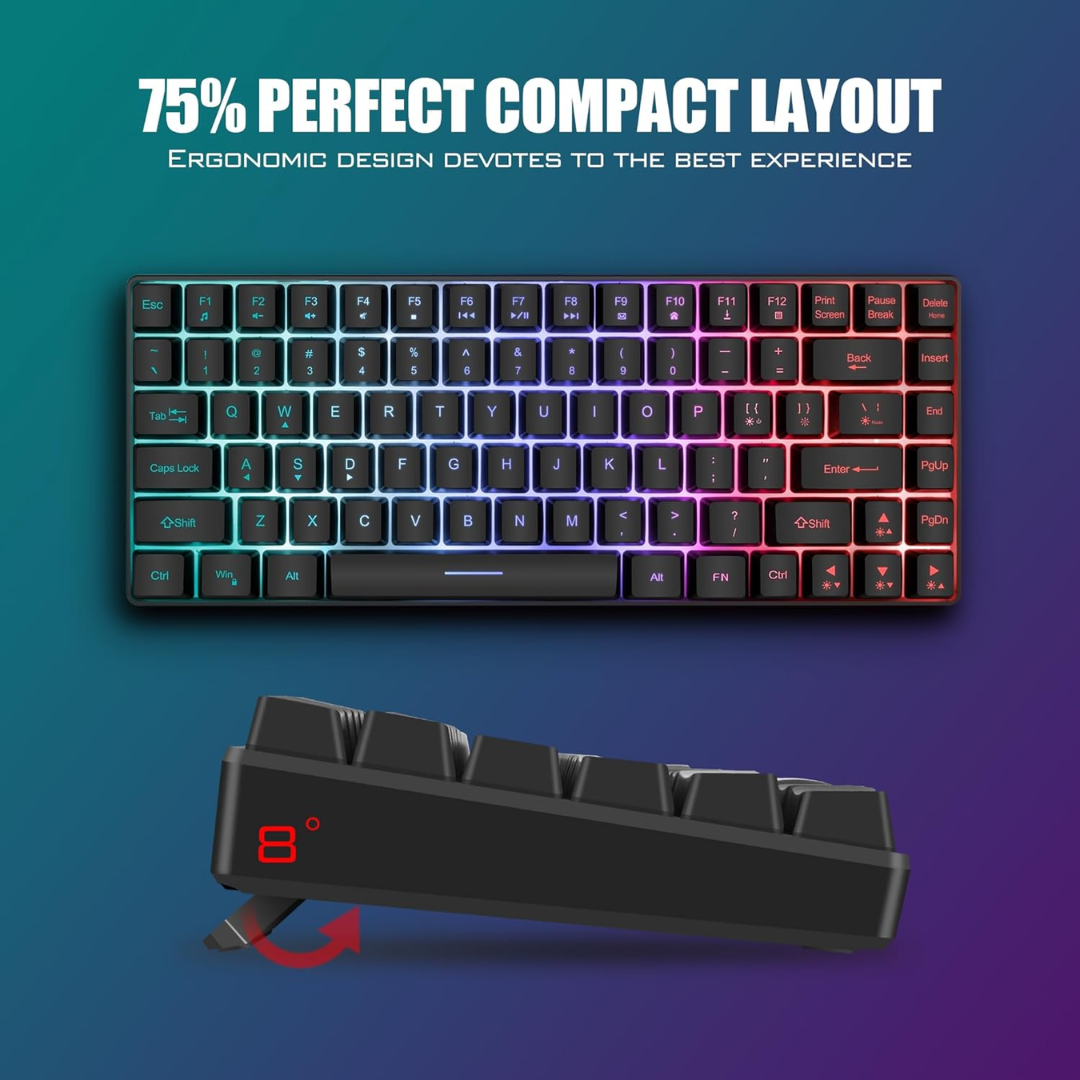 RedThunder 60% Wireless Gaming Tastiera e Mouse Set QWERTZ DE Layout RedThunder 60% Wireless Gaming Tastiera e Mouse Set QWERTZ DE Layout