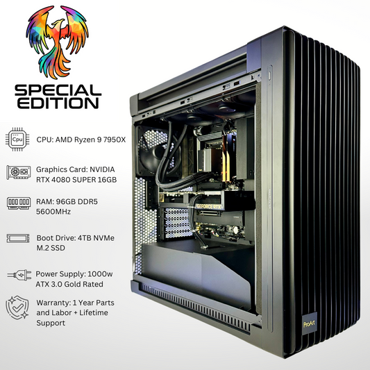 Special Edition ProArt Creator Elite Phoenix RTX 4080 Super AMD Ryzen 9 7950X 96GB RAM 4TB SSD RGB Gaming PC