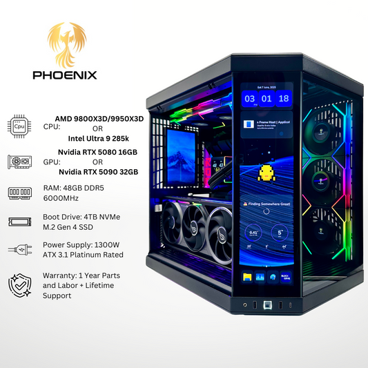 Phoenix Plus - Nvidia RTX 5080/ Astral 5090 48GB RAM 4TB SSD DDR5 RGB Gaming PC