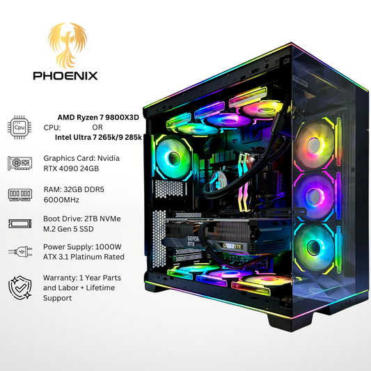 Phoenix Plus - RTX 4090 32GB RAM 2TB SSD DDR5 RGB Gaming PC