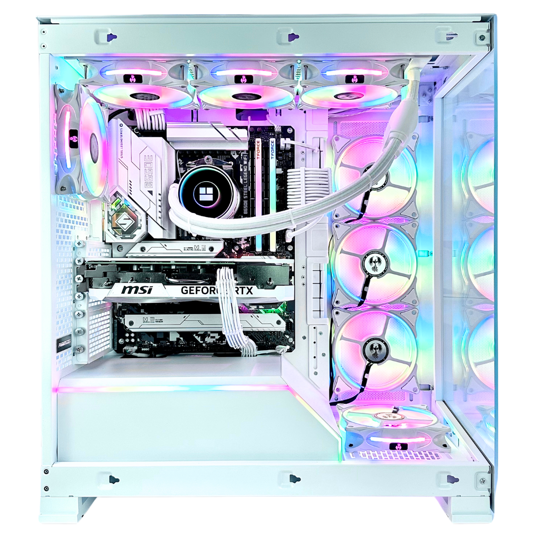 White Eagle Plus RTX 4070 Ti SUPER AMD Ryzen 7 7700X 32GB RAM 2TB SSD DDR5 RGB Gaming PC