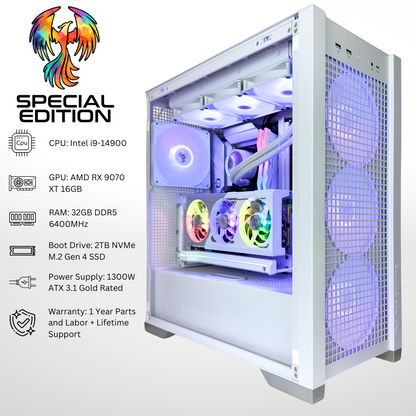 Special Edition Eagle Plus - AMD RX 9070 XT Intel i9-14900 32GB DDR5 RAM 2TB SSD RGB Gaming PC