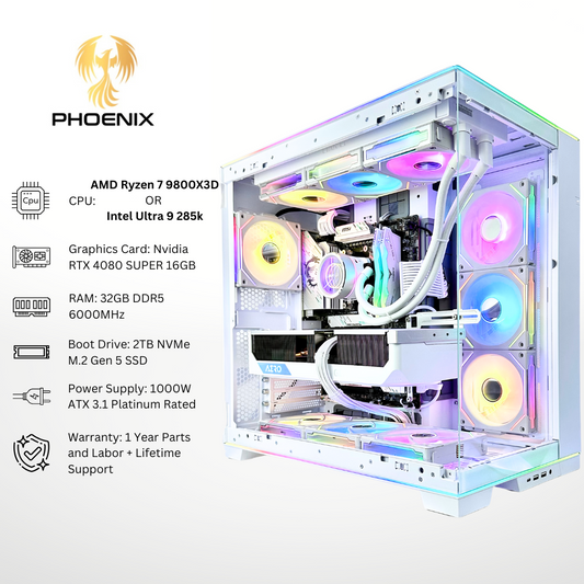 White Phoenix - RTX 4080 SUPER 32GB RAM 2TB SSD DDR5 RGB Gaming PC