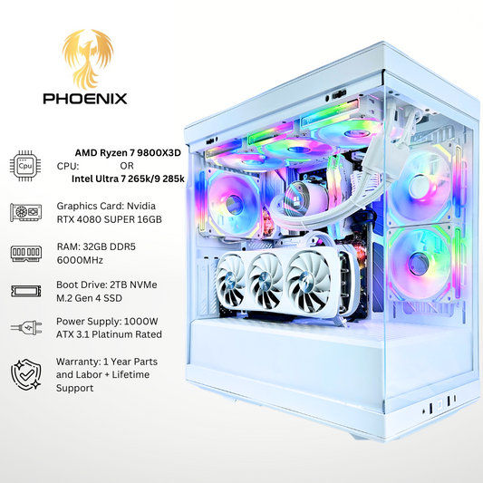 White Phoenix - RTX 4080 SUPER 32GB RAM 2TB SSD DDR5 RGB Gaming PC