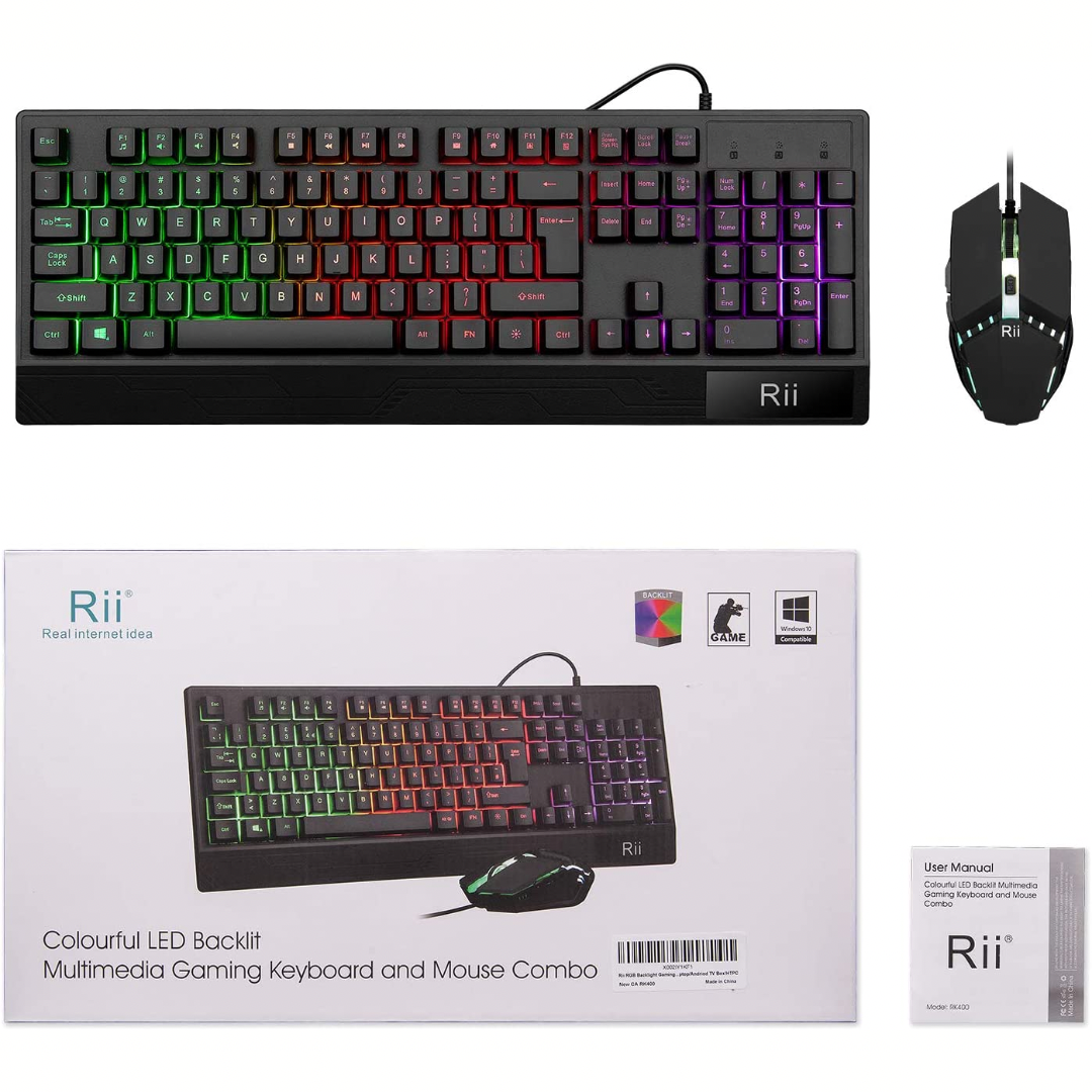 Rii RK400 RGB Gaming Keyboard and Mouse Combo – Flying Phoenix PCs
