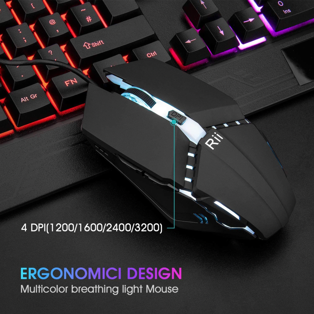 Rii RK400 RGB Gaming Keyboard and Mouse Combo – Flying Phoenix PCs