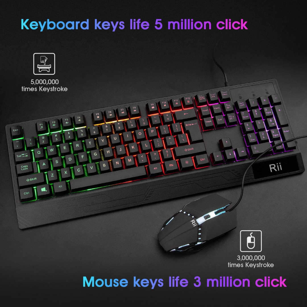 Rii RK400 RGB Gaming Keyboard and Mouse Combo – Flying Phoenix PCs