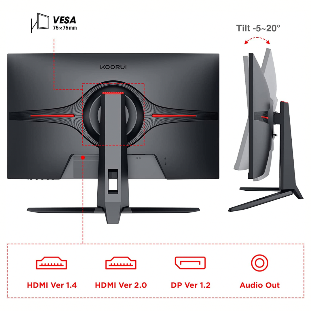 KOORUI 27 Inch QHD (2560 x 1440p) Gaming Monitor 144 Hz – VOXBURG
